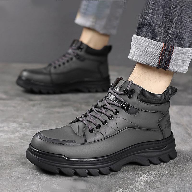 TUINANLE Winter Men Snow Boots Warm Plush Men's Ankle Boots Top Quality Non-slip Men's Hiking Shoes