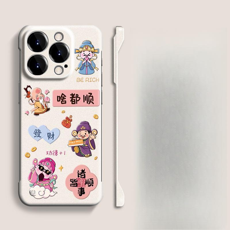 

Подставка Бога Богатства Шишуошун подходит для безрамочного чехла iPhone Apple 16PRO. Это 15 ультратонкий и ударопрочный, с дизайном 14XR Redmi K50/K50 Pro