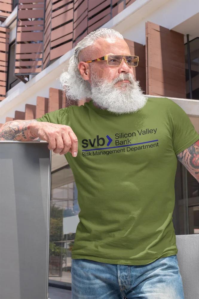 Silicon Valley Bank Risk Management Department SVB Funny Sarcasm TShirt 100 Cotton ONeck Short Sleeve Casual Mens Tshirt
