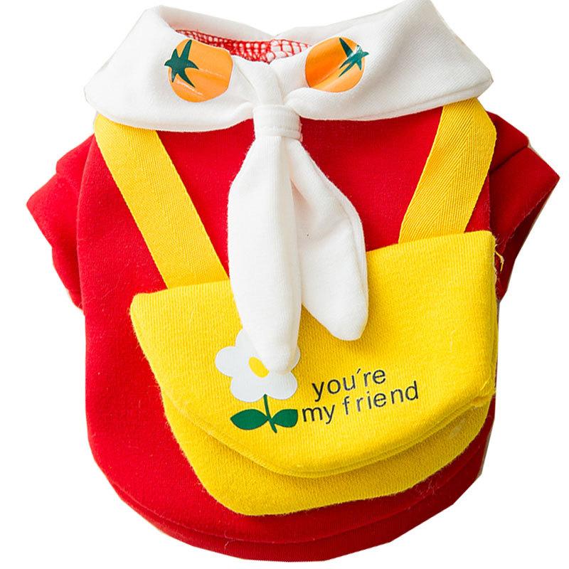 Cat Clothes Autumn and Winter Warm Two-legged Sweatshirt Anti-fall Hair Muppet Satchel Small Dogs Dog Pet Clothing
