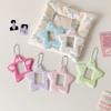 1 Inch Photo Holder Portable Photocard Holder with Keychain Star Shape Photo Card Sleeve for Students Office Workers