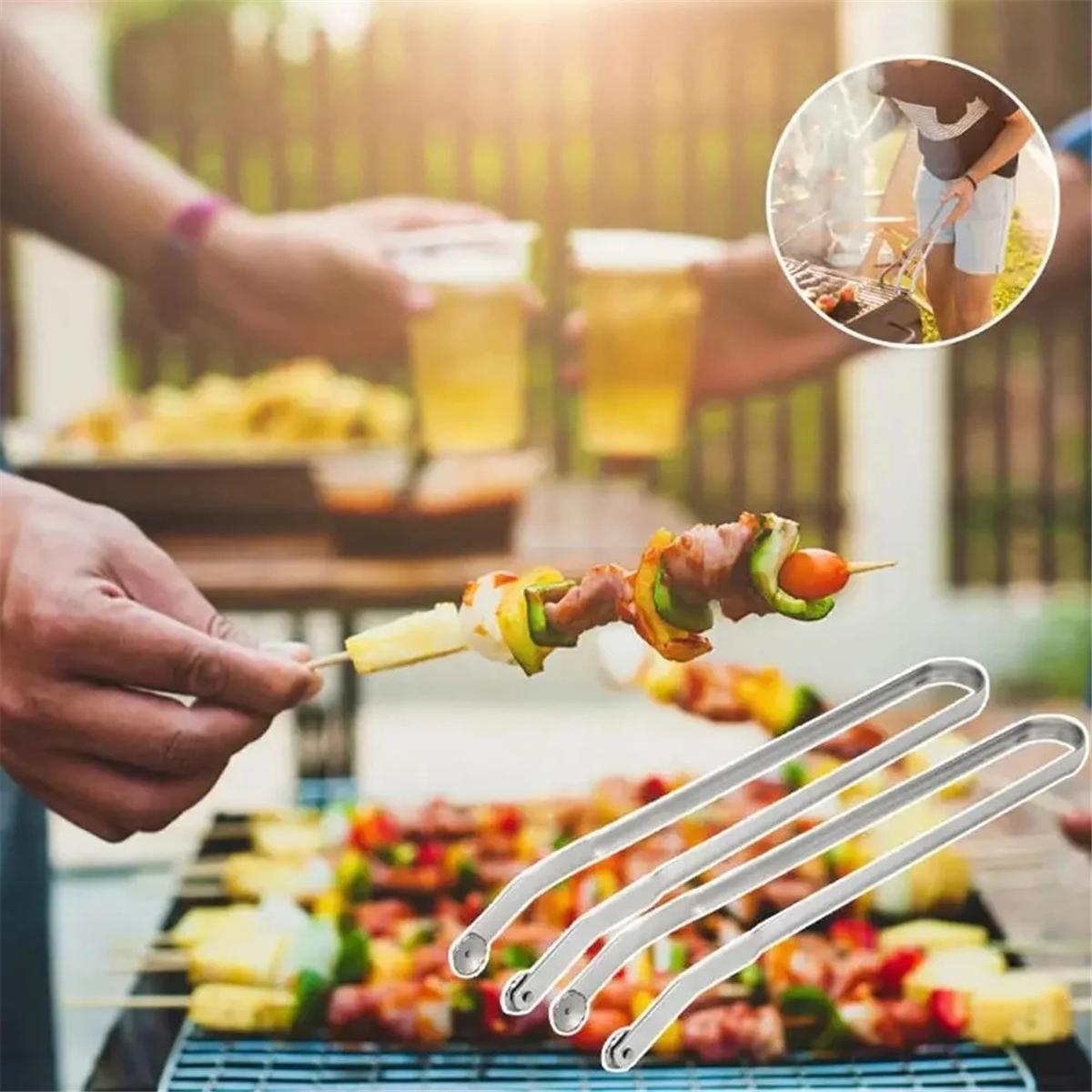 BAAU Stainless Steel Barbecue Sausage Twisting Tongs Barbecue Camping Outdoor Cooking Tools Outdoor Cooking Barbecue Tools NONE