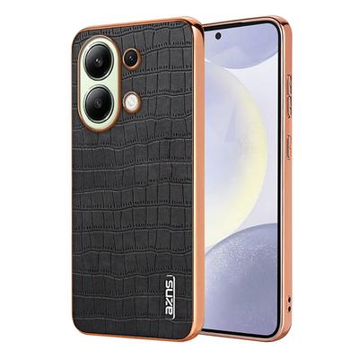 Leather Case Plating Bumper Full Shockproof Cover for Redmi Note 13 Pro 4G 13Pro Poco M6 Pro 4G Case PU Leather+TPU Phone Case