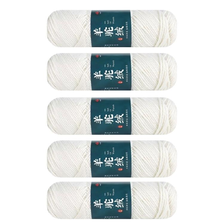 Pack Of 5 Wool Yarn Soft Crochet Yarn Hand Knitting Yarn 100g/Roll For Knitting Rugs Sweaters Scarves Hat Gloves