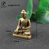 Solid Pocket Pure Brass Sakyamuni Buddha Figurines Miniatures Desktop Ornament Antique Copper Dharma Master Statue Decorations