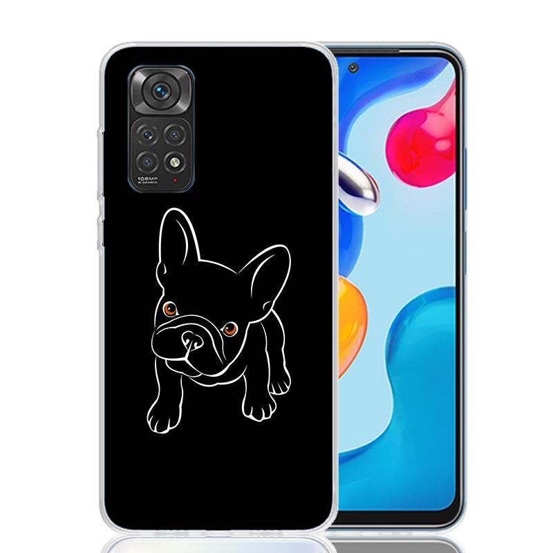 French Bulldog Black White Phone Case For Xiaomi Redmi Note 14 13 14S 12S 12 11S 11T 11E Pro Plus 10S 10 9S 9 Art Customized Coq