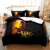 2 PAC Bettwäsche Set Einzelbett Twin Voll Queen King-Size Maße Maße Bettwäsche Set Erwachsener Kind Schlafzimmer Bettbezug Sets Druck Tupac Amaru Shakur