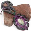 Macrame Labradorite Necklace Pendant Natural Handmade Bohemian Crystal Stone