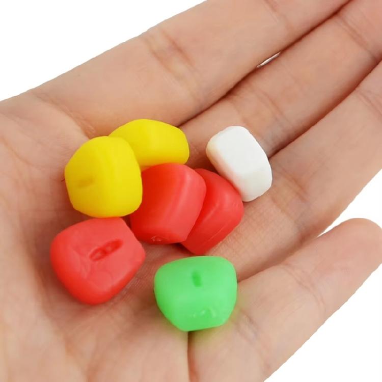 30lots Bright Colored Plastic Bobbers Multicolor Plastic Corn Floaters for Enhances Visibilities In Freshwaters Fishing