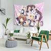 VIKAMA Cats Paradise Anime Full Maid Theme Tapestry Cute Cat Background Wall Decoration Style Home Room Decoration