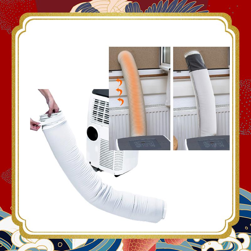 AC Hose Insulation Sleeve Dust Proof Adjustable Air Conditioner Hose Protective Cover Portable AC Hose Insulation Sleeve Wrap