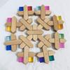 X Blocks Set Acrylic Cubes Baby Open Ended Play Toys Kids Montessori Activity Stacking Toys House Grid Blocks Game for Children