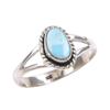 Natural Republic Larimar Gemstone Handmade 925 Sterling Silver Ring Size 7 E3m50