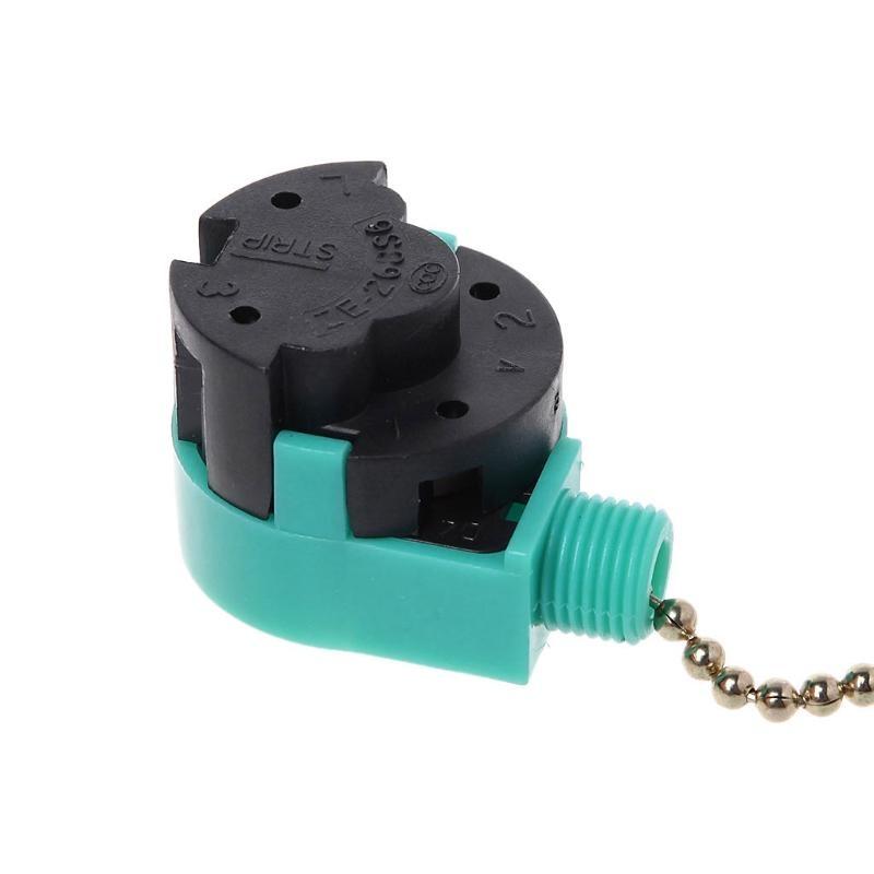 24TE 3A/250V 6A/125V Zipper Switch 3 Speed Pull Chain Control Nickel Fan Wall Switch