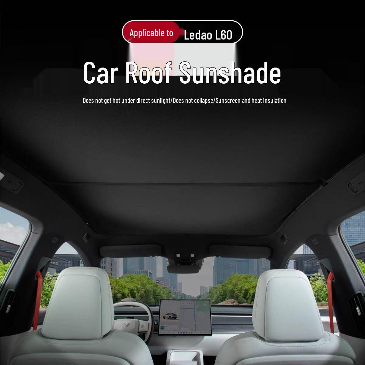 Изоляция и шторка-солнцезащита панорамной крыши Nio LeDao L60 LeDao L60 Black Ice Crystal Sunroof Shade 1 Set