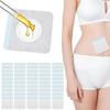 50 Stück Rizinusöl-Packungswickel, Selbstklebende Rizinusöl-Pflaster, Einweg-Hochabsorbierendes Bauchnabel-Blanko-Pack Anti-Le