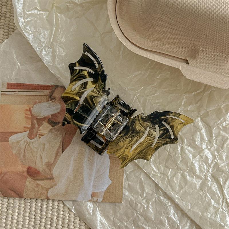 Bat Hairpin Halloween Funny Catch Clip Female Back Head Disc Hair Shark Clip Gothic Style Y2k Subculture Hair Accessories