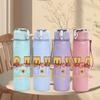 1PC Retro Keep Planting 750ml Sports Water Bottle Leakproof Straw Lid Outdoor Office Home