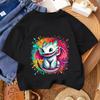 Toothless Kids Short Sleeve T Shirt Boys Girls Dragon Cartoon Polyester Summer Casual Top