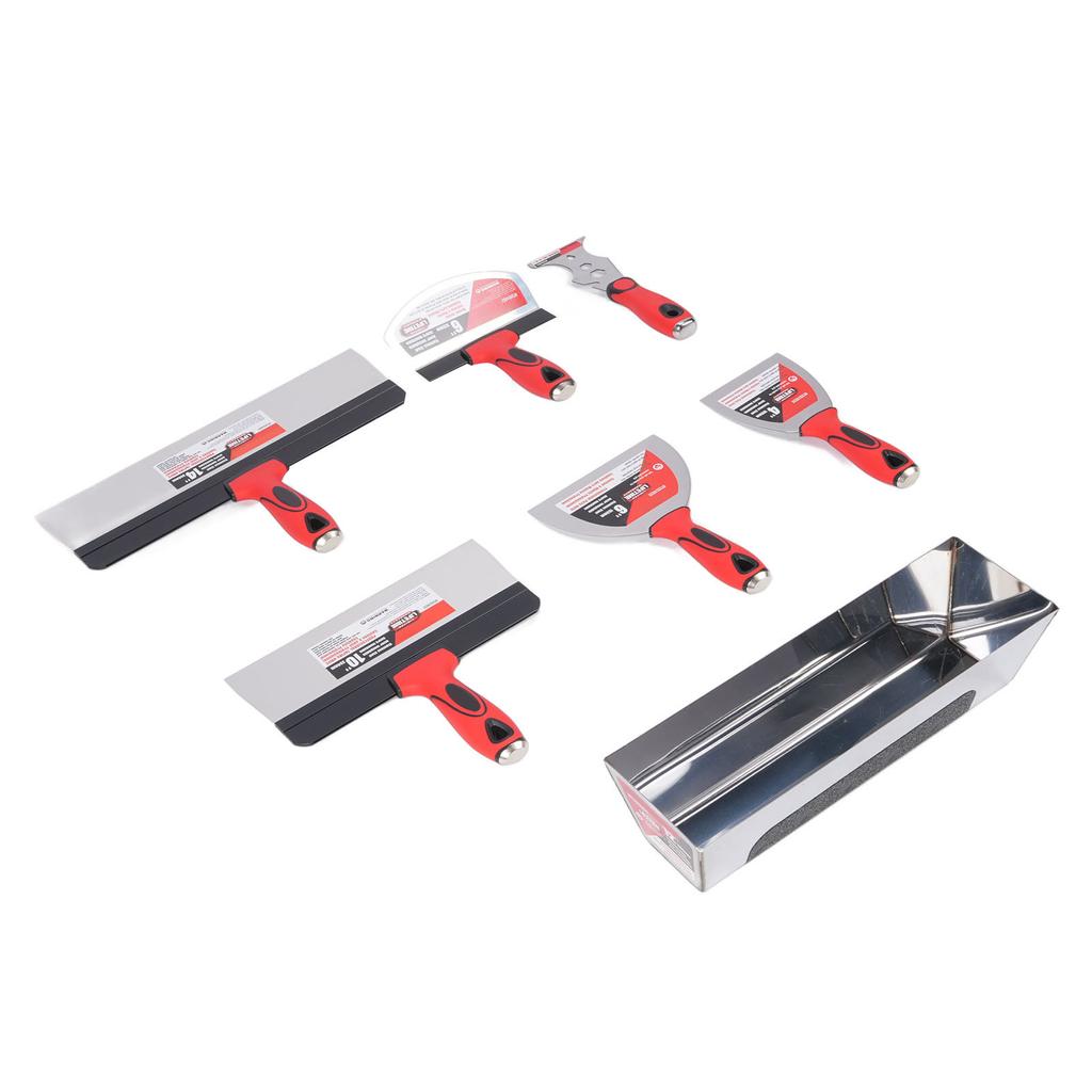 Drywall Finishing Hand Tool Kit 12in Stainless Steel Multifunction Painting Supplies Repair Paint