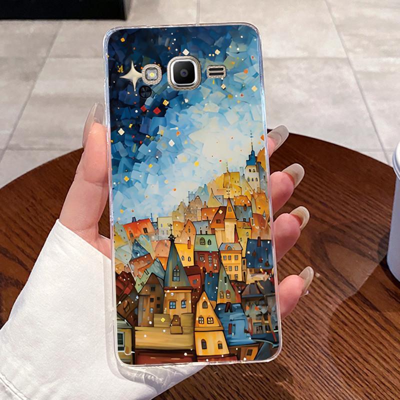 Casing For Samsung J2 Prime/G532/J2 ACE/Grand Prime Plus/G530 Aesthetic Fashion Cute Cat Soft Back Cover Transparent Phone Case