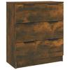 vidaXL 3-tlg. Sideboard Räuchereiche Holzwerkstoff