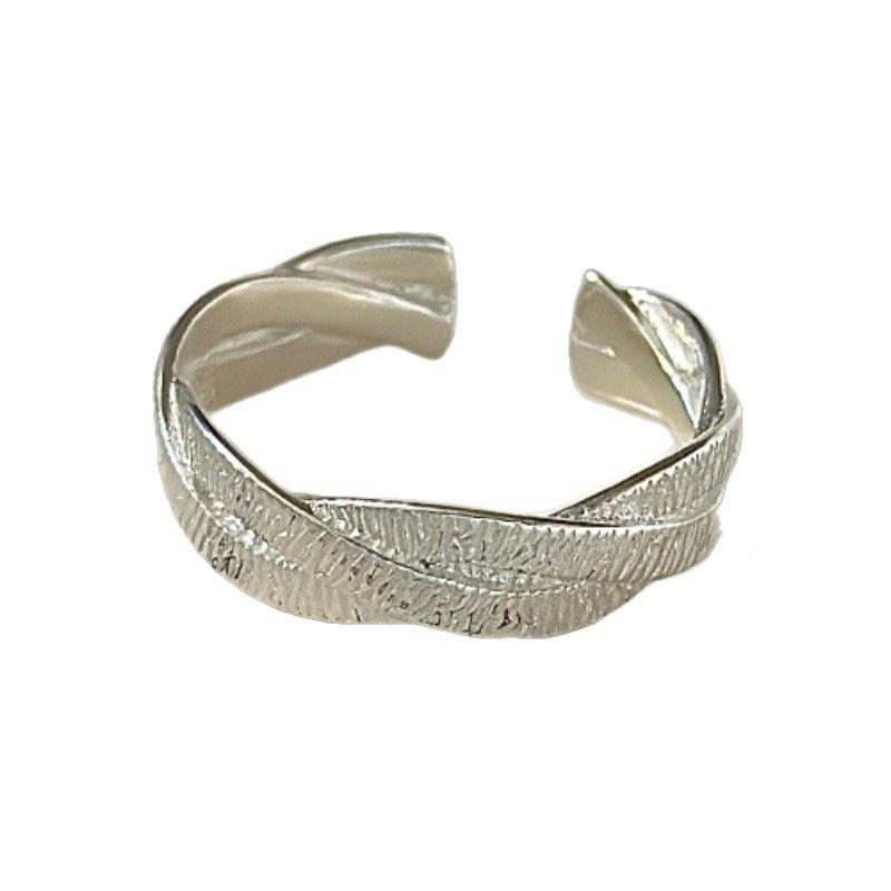 Trendy Geometric Striped Adjustable Ring for Women - Stylish, Versatile, and Personalized