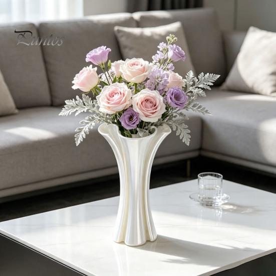 Artistic Plant Container Modern 3D Printed Vase, Flower Elegant Home Accents Table Centerpiece Vase for Artificial Plants, Fresh Flowers Stylish