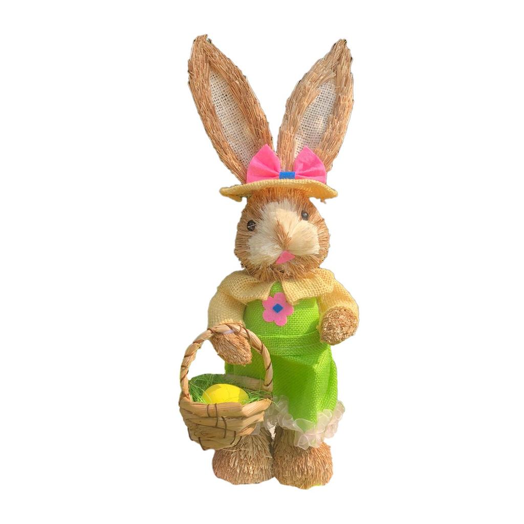 Easter Bunny Figurine Statue Decor Ornament Animal Sculpture for Yard