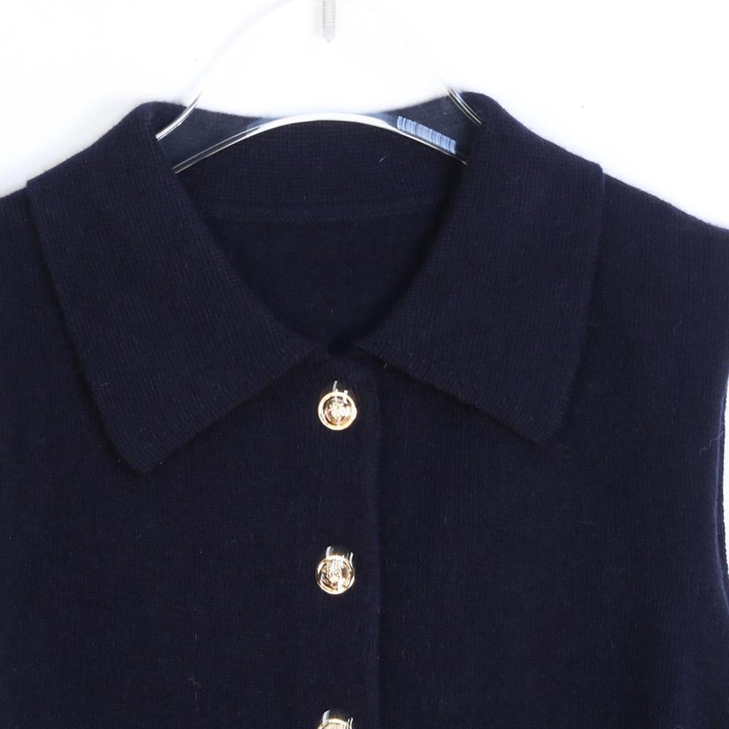 S Family Women's Slim-Fit Sleeveless Knitted Cardigan Vest for Spring & Autumn