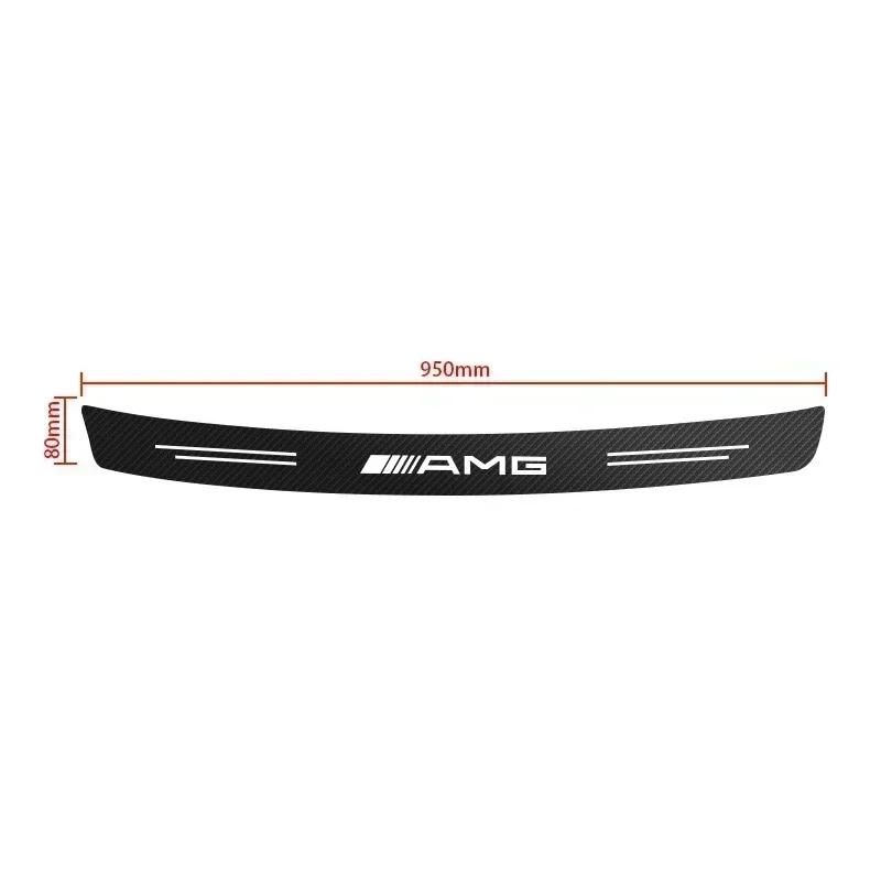 AABIH1 1pcs Carbon Fiber Car Styling Door Trunk Threshold Protector Sticker For Mercedes Benz B/C/E/S Class A Class C200L GLC GLE CLA