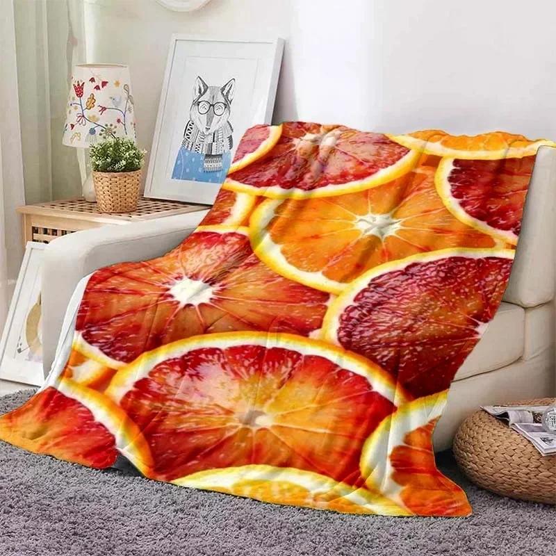Watermelon Fruit Print Throw Blanket Soft Warm Flannel Bed Cover For Home Decor  Travel Lightweight Pattern