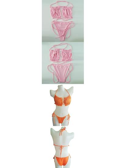 European & American Style Ruffled Bikini H2025WIS - Sexy Hollow Design Swimsuit