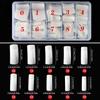 Korean Standard Clear French Nail Tips for Beginner Practice - Full & Half Cover, 500 Pieces