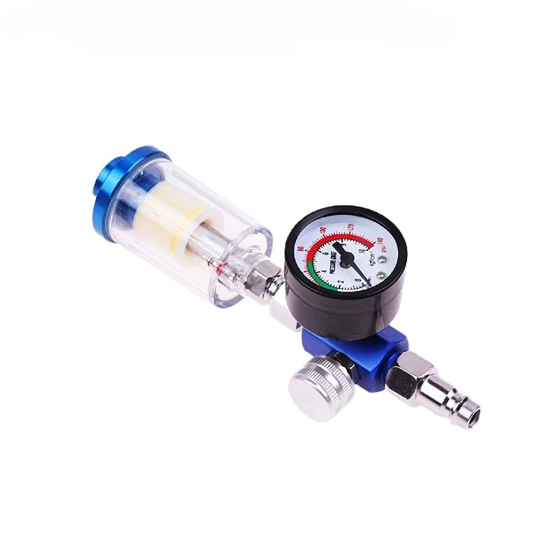 Air Regulator Pressure Gauge with JP/EU/US Adapter for Spray Gun Air Tool in-line Oil Water Separator Filter Separator Spray Gun
