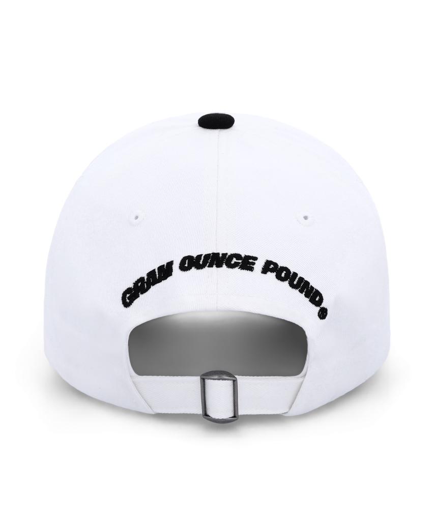 GRAM OUNCE POUND Shop Oval Two Tone 6-Panel Cap White & Black