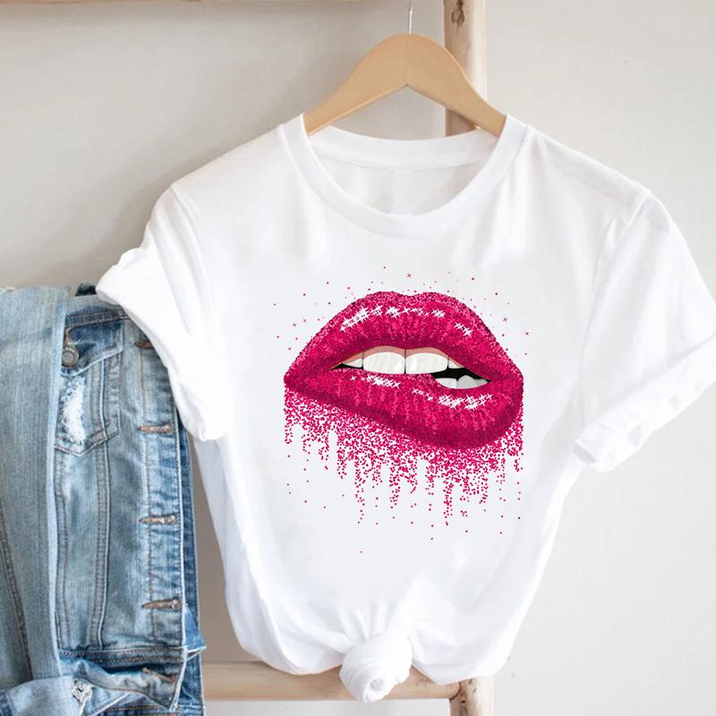 90s Star Leopard  Spring Tee Top Summer Fashion Women Print T-shirt Lady Female Clothing Casual Short Sleeve Graphic T-shirt