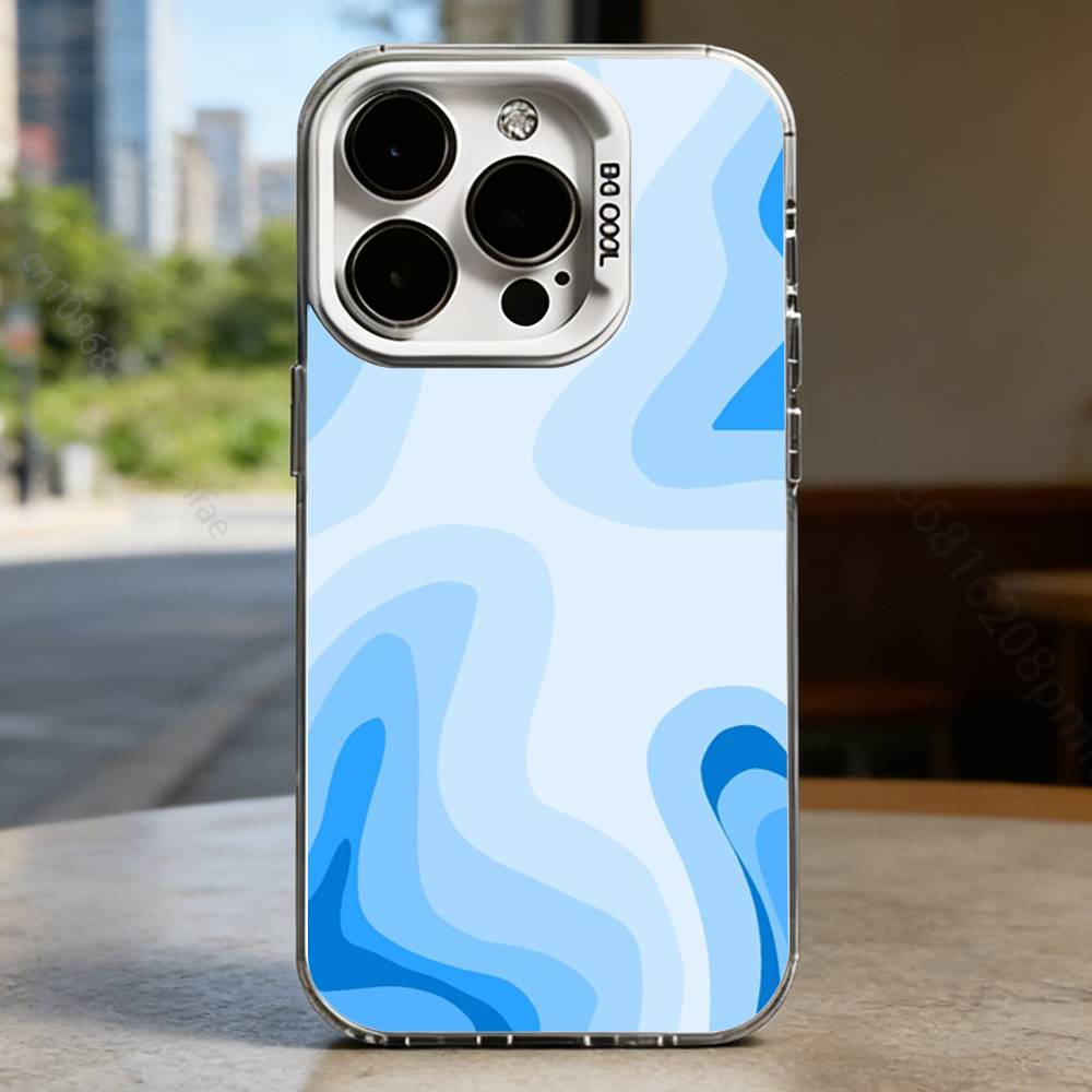 

Modern Art Wave Case for iPhone17 16 15 14 13 12 11 Pro Max Plus Air 16E X XR XS Max Hard Shockproof Bumper Cover iPhone17Air