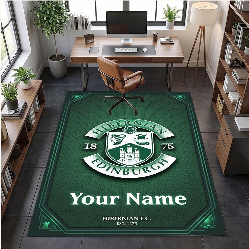 Crystal Velvet Rug Hibernian FC Print Custom Name Text Floor Mat Home Decor