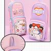 Multi-layer Storage Stationery Box Cartoon Storage Bag Pen Pouch Pencil Case  Gift