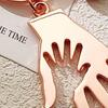 Hand Shaped Keychain Pendant Big Hands Holding Small Hands Design Keychain Parent-child Key Chain for Keys Bags Compact Gift