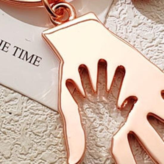Hand Shaped Keychain Pendant Big Hands Holding Small Hands Design Keychain Parent-child Key Chain for Keys Bags Compact Gift
