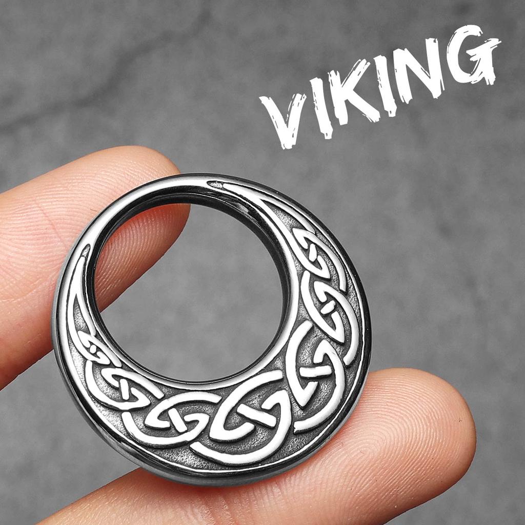 Viking Carving Pattern Men Necklaces Stainless Steel Pendant Chain Women Punk Fashion Jewelry New In Accessories Gifts