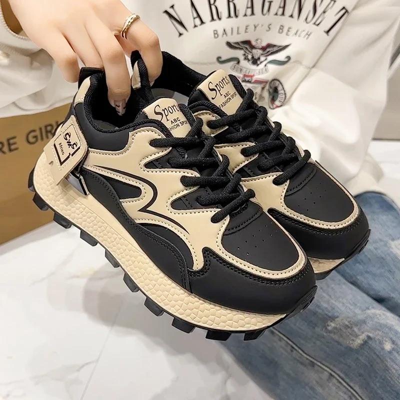 Forrest Gump Women's 2026 Spring New Versatile Soft Sole Waffle Shoes Sports and Casual Single Shoes Thick Sole Dad Shoes