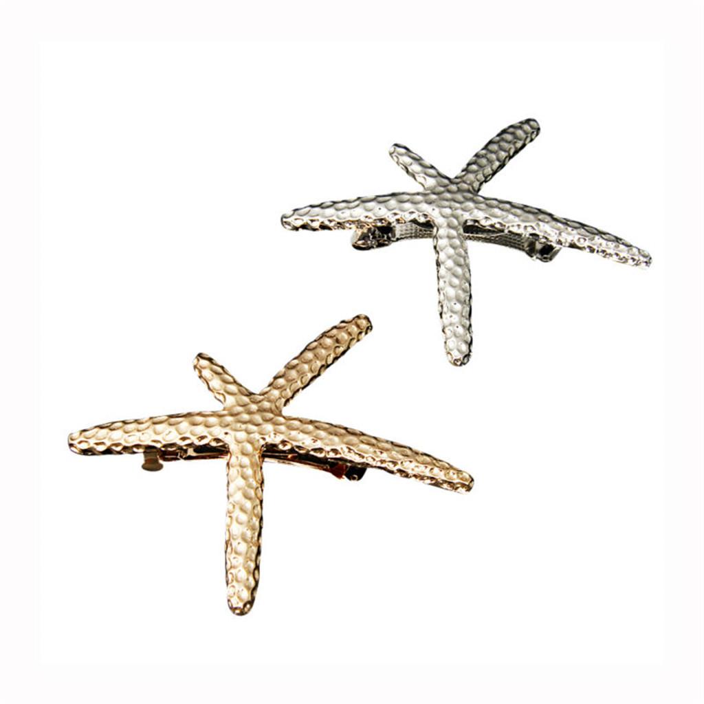 Starfish Shape Hair Clip Alloy Luxury Hairpin Barrette Hair Accessories for Wedding Party Women