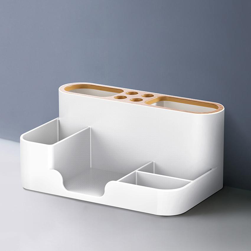 Multifunction Stationery Storage Box Desktop Pen Holder TV Remote Control Organizer Cosmetics Makeup Case Office School Supplies