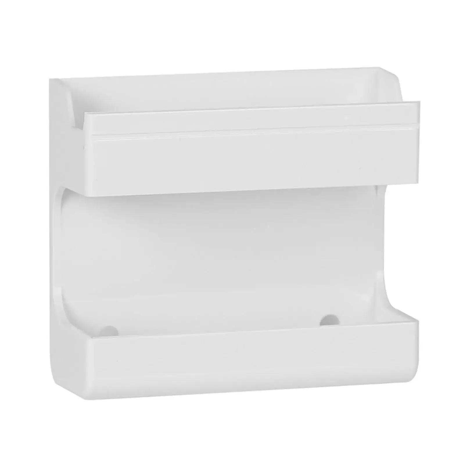 

1шт многофункциональная стойка для хранения мобильных телефонов, пластиковая настенная коробка для хранения пульта дистанционного управления, многофункциональная органайзерная стойка белый