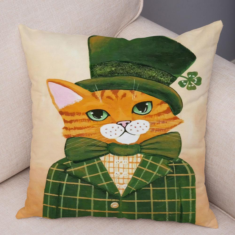 Bedroom Cute Funny Cartoon Coffee Cat Pillowcase Decoration Pet Animal Pillowcase Cushion Cover Sofa Home Car