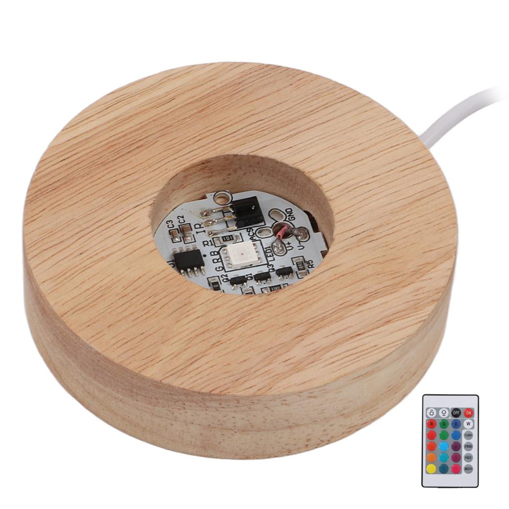 LED Light Base Wood Material Eco Friendly Elegant Style Sturdy Durable Wide Application Color LED Base