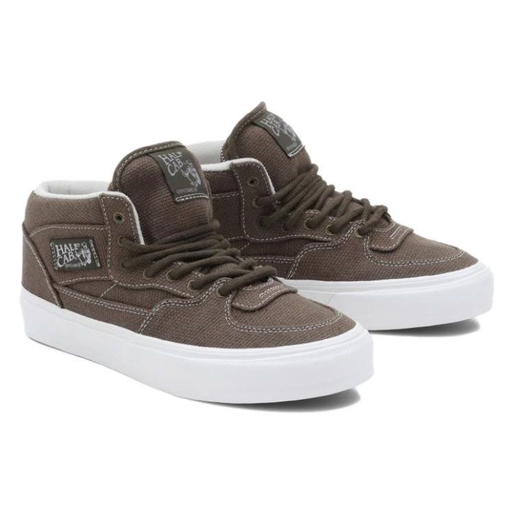 Vans Half Cab CP VR3 LX Round Toe Comfortable Wrap Warm Mid-Top Skate Shoes Unisex Skate Shoes Beige VN0007PUDOL1
